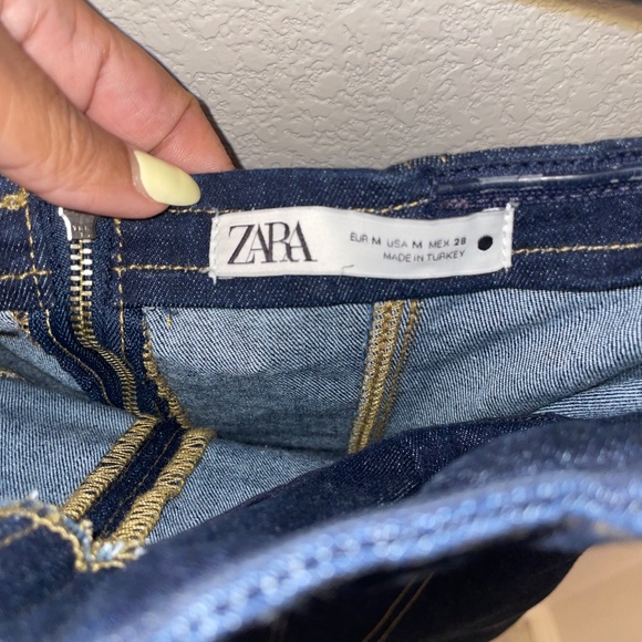 ZARA Denim Bustier Strapless Midi Dress Size M - Picture 3 of 11